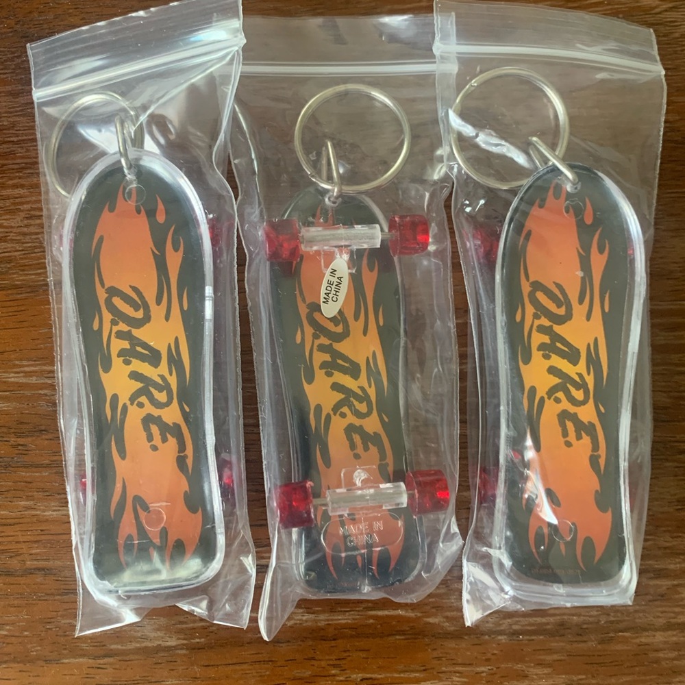DARE Skateboard Keychains (3 Count)